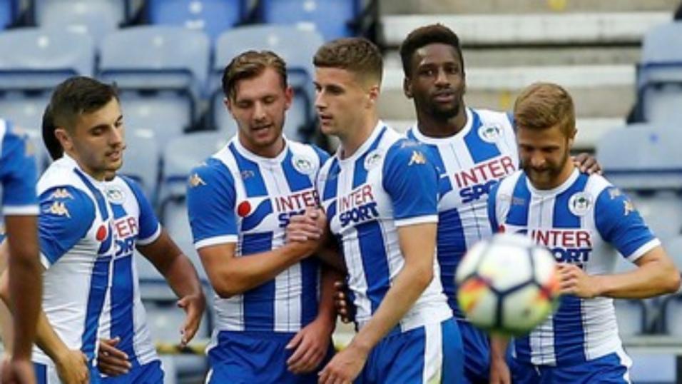 Players of Wigan Athletic